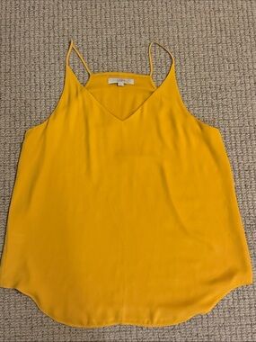 LOFT Yellow V-Neck Spaghetti Strap Camisole